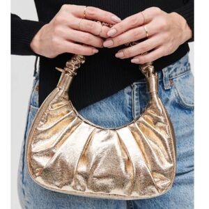 Urban Expressions Gold Stormi Crossbody Clutch Purse NWT